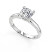 Liana Four Prong Solitaire Cushion Cut Diamond Engagement Ring - Nivetta